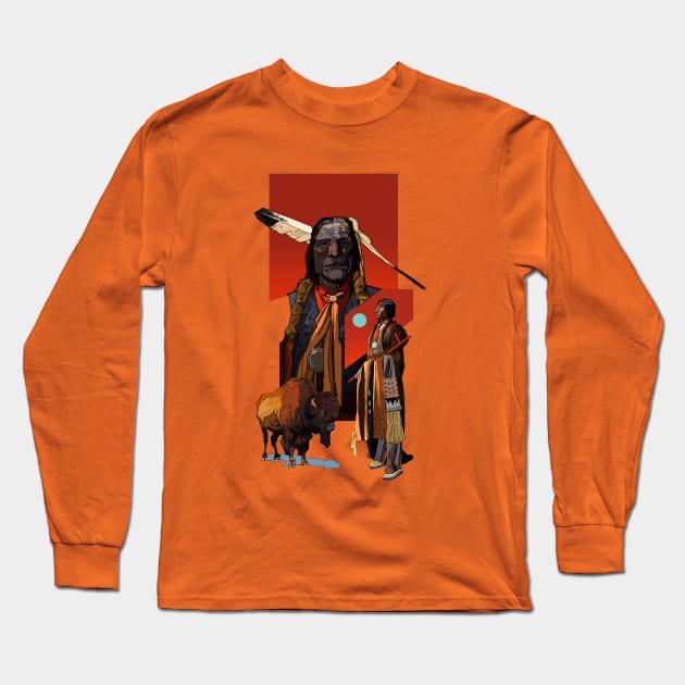 First Nations America Long Sleeve T-Shirt by David Kennett